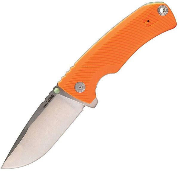 SOG Tellus Framelock Orange GRN Stonewash CRYO 440 - Knives.mx