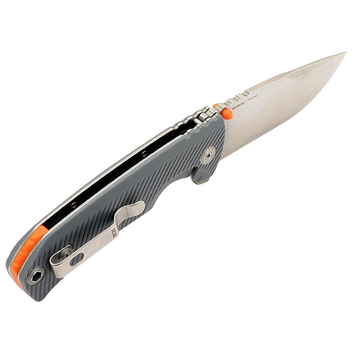 SOG Tellus Framelock Wolf Gray GRN Stonewash CRYO 440 - Knives.mx