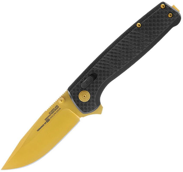 SOG Terminus LTE XR Lock Carbon + Gold Coated S35VN - Knives.mx