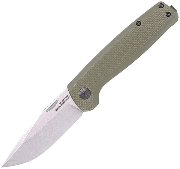 SOG Terminus Slip Joint OD Green G10 Stonewash D2 - Knives.mx