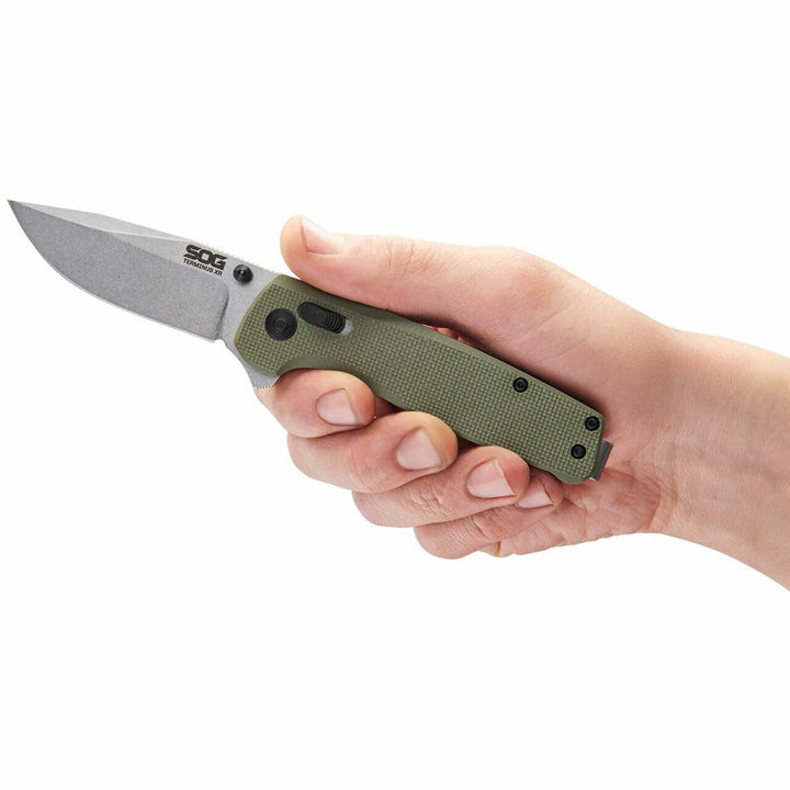 SOG Terminus XR Olive Drab G10 D2 - Knives.mx