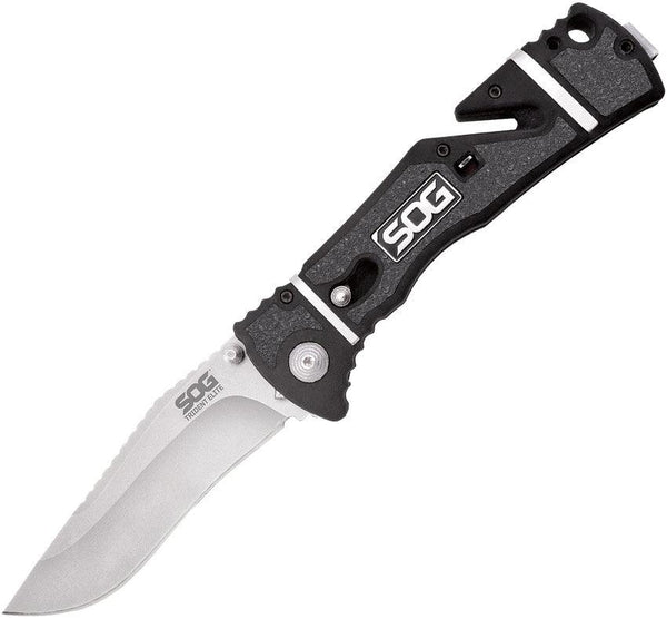 SOG Trident Elite A/O Satin Clip AUS-8 - Knives.mx