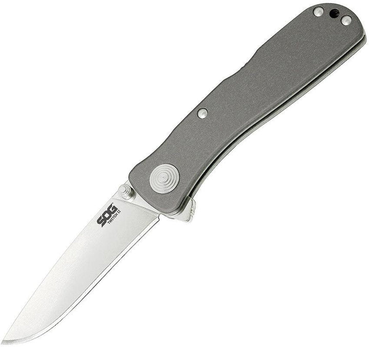 SOG Twitch II A/O Satin Drop Point Satin finish AUS-8 - Knives.mx