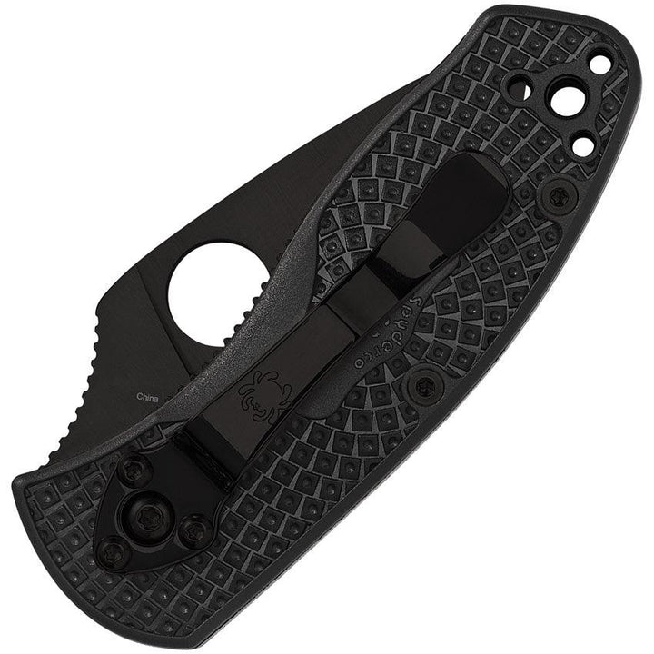 Spyderco Ambitious Lightweight Linerlock Black FRN Oxide Coated PlainEdge 8Cr13MoV - Knives.mx