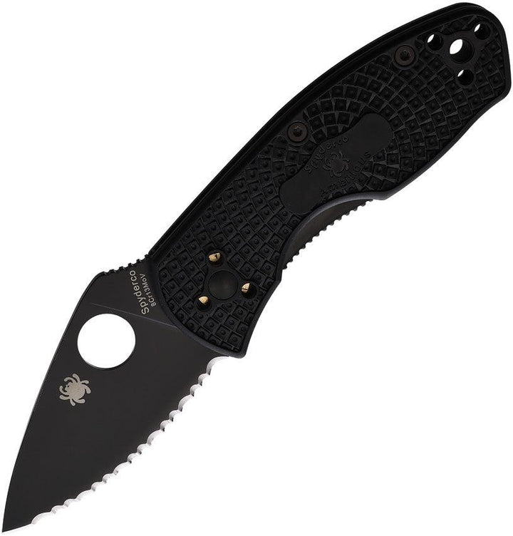 Spyderco Ambitious Lightweight Linerlock Black FRN Oxide Coated SpyderEdge 8Cr13MoV - Knives.mx