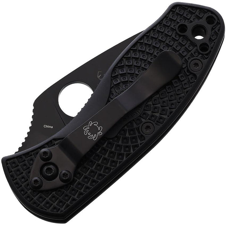 Spyderco Ambitious Lightweight Linerlock Black FRN Oxide Coated SpyderEdge 8Cr13MoV - Knives.mx