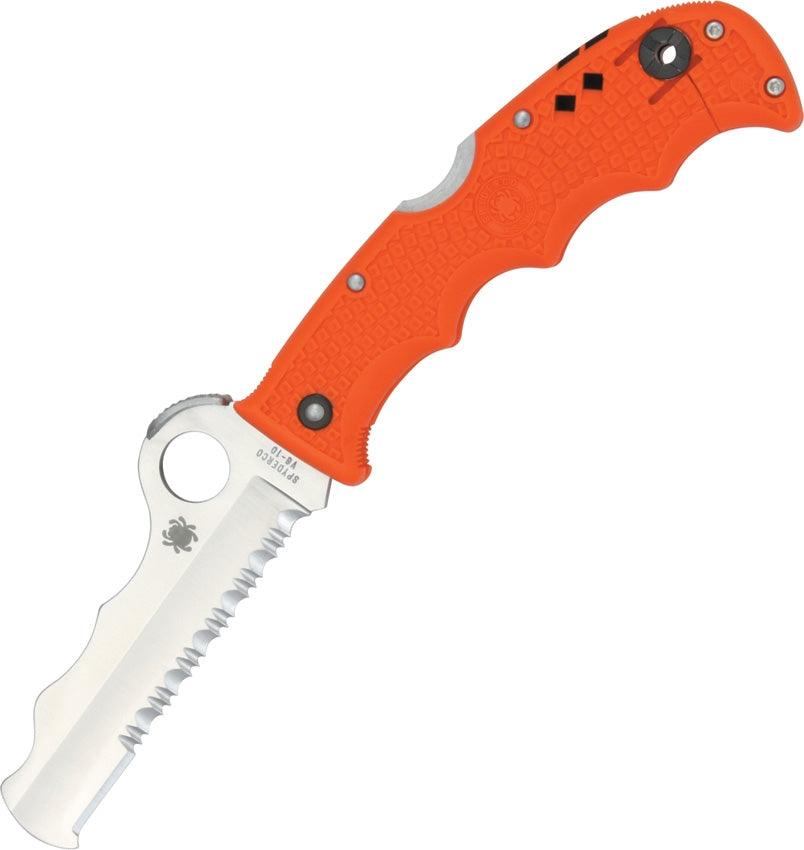 Spyderco Assist Lockback Orange FRN Partially Serrated VG-10 - Knives.mx