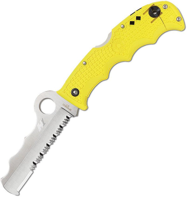 Spyderco Assist Lockback Salt Yellow FRN Serrated H1 - Knives.mx