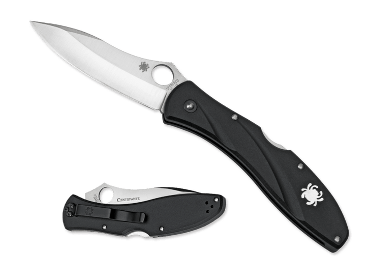 Spyderco Centofante III Lockback Black Zytel Satin VG-10 - Knives.mx