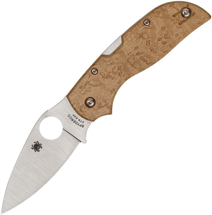 Spyderco Chaparral Lockback Bird's eye Maple handle Satin CTS-XHP - Knives.mx