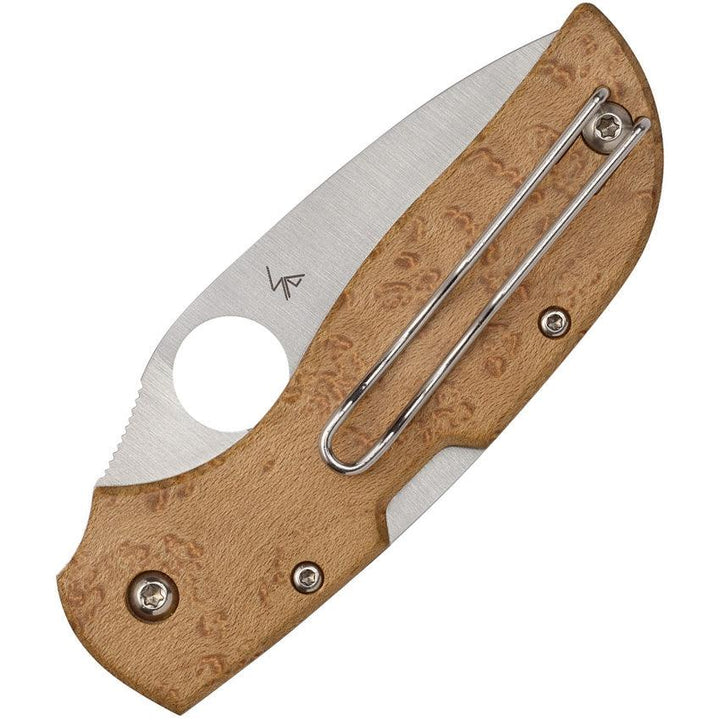 Spyderco Chaparral Lockback Bird's eye Maple handle Satin CTS-XHP - Knives.mx