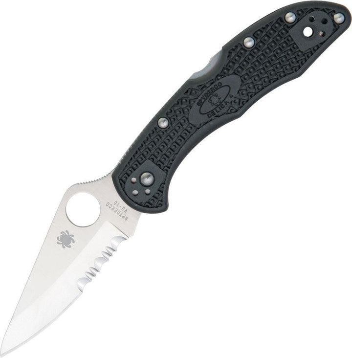 Spyderco Delica 4 Lockback Black Serrated - Knives.mx