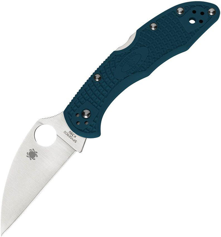 Spyderco Delica 4 Lockback Blue FRN Plain K390 - Knives.mx