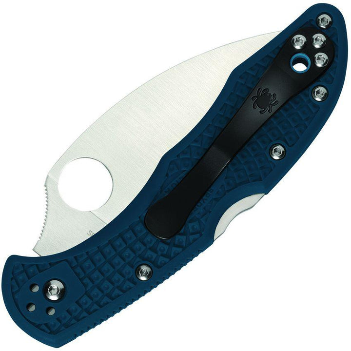 Spyderco Delica 4 Lockback Blue FRN Plain K390 - Knives.mx