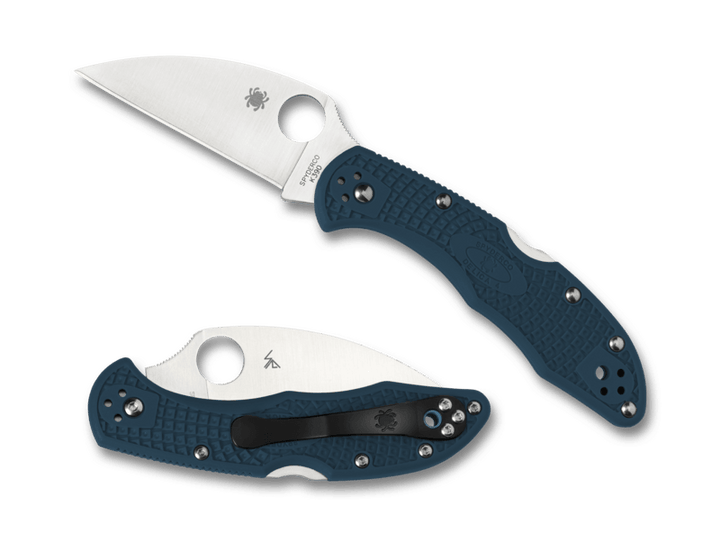 Spyderco Delica 4 Lockback Blue FRN Plain K390 - Knives.mx