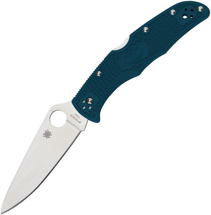 Spyderco Delica 4 Lockback Blue FRN Satin K390 - Knives.mx