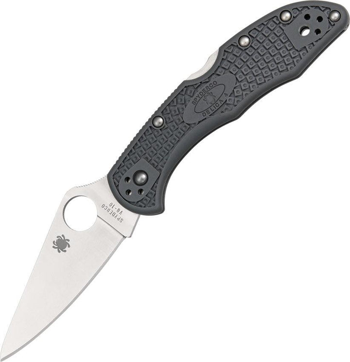 Spyderco Delica Lockback Gray Plain - Knives.mx