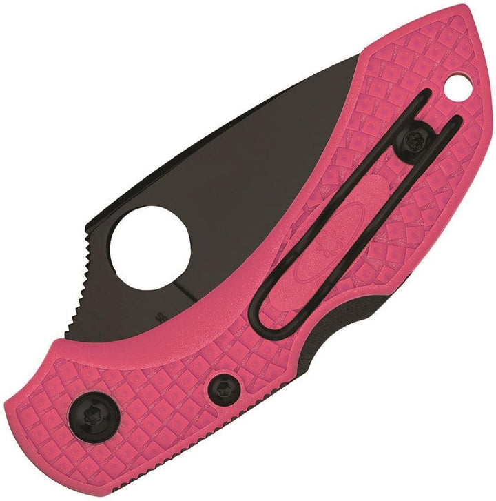 Spyderco Dragonfly 2 Lockback Pink Heal FRN Black TiNi Coated CPM S30V - Knives.mx