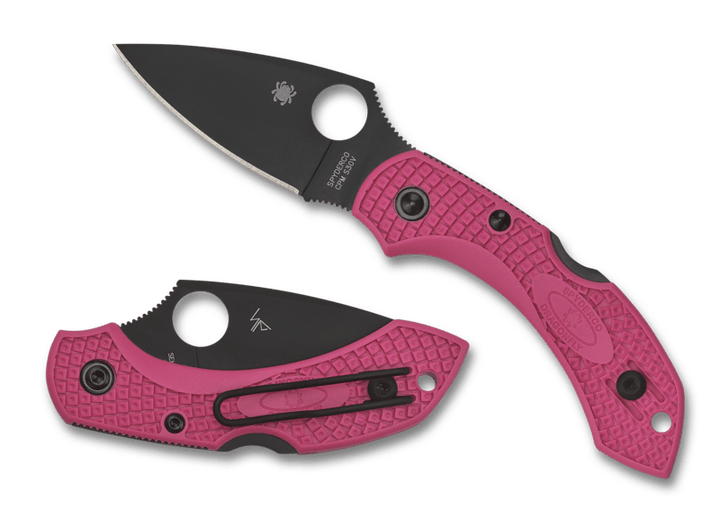 Spyderco Dragonfly 2 Lockback Pink Heal FRN Black TiNi Coated CPM S30V - Knives.mx