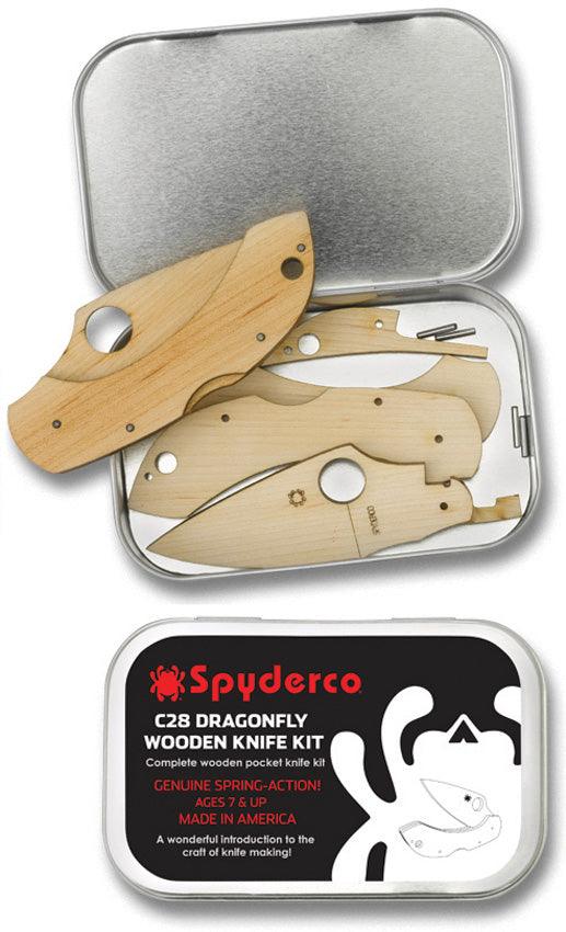 Spyderco Dragonfly C28 Wooden Knife Kit (Madera) - Knives.mx