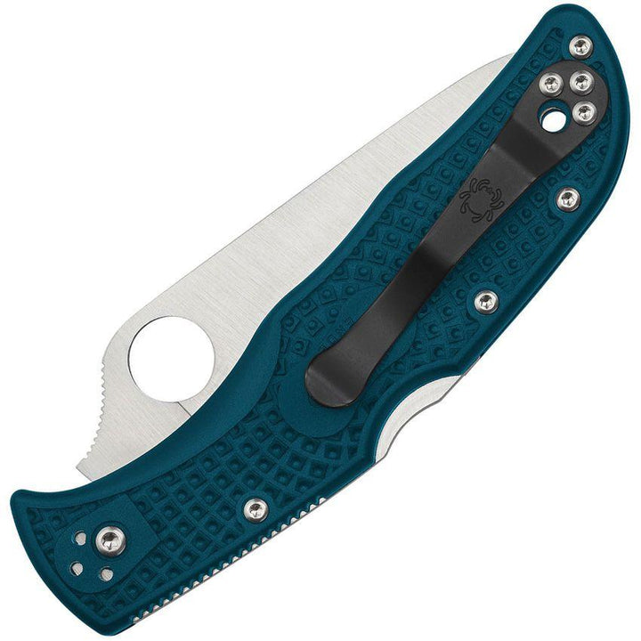 Spyderco Endela Lockback Blue FRN Satin K390 - Knives.mx