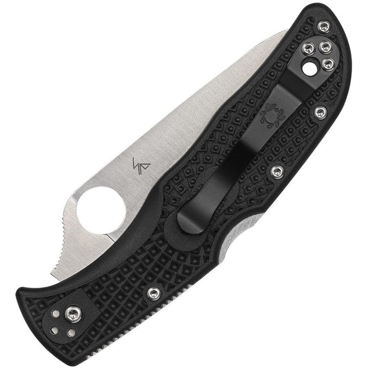 Spyderco Endela Lockback Blue Line Satin Serrated VG-10 - Knives.mx