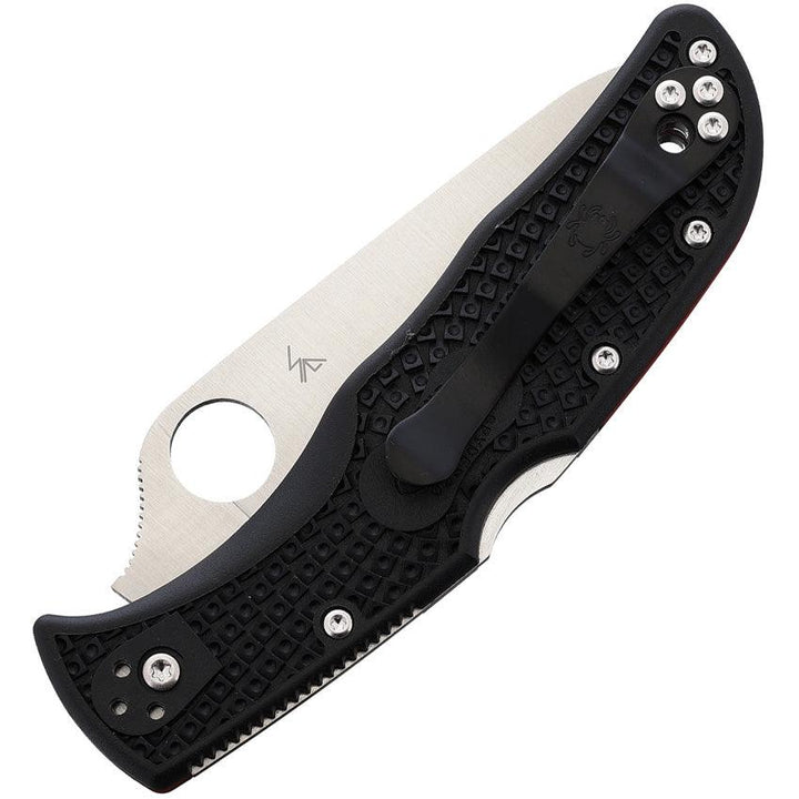 Spyderco Endela Lockback Red Line Satin Serrated VG-10 - Knives.mx