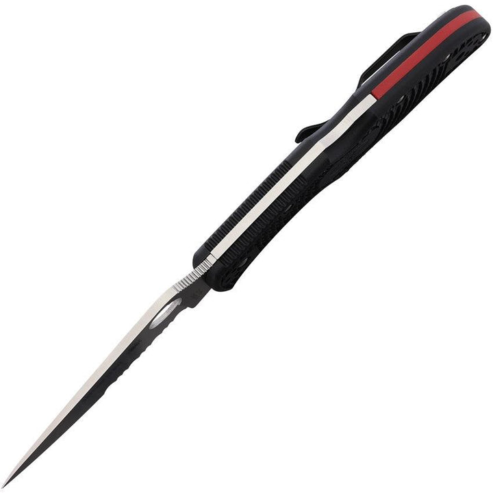 Spyderco Endela Lockback Red Line Satin Serrated VG-10 - Knives.mx