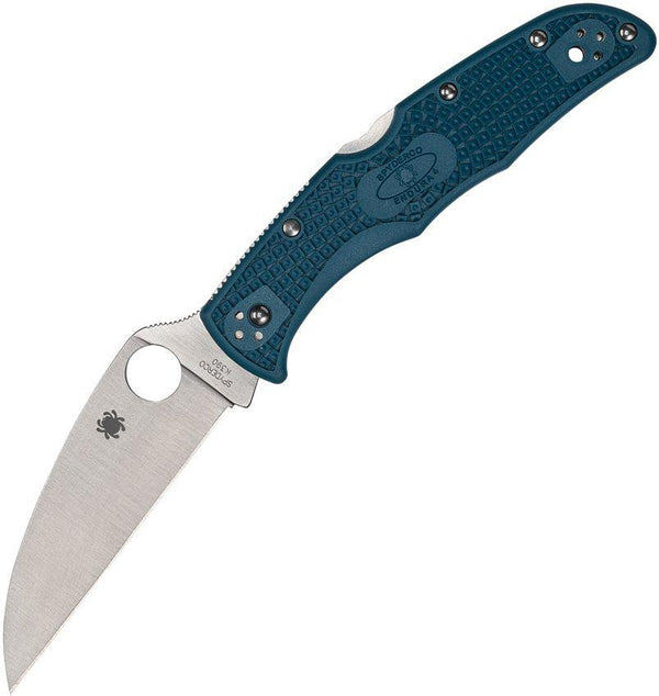 Spyderco Endura 4 Blue FRN Plain Wharncliffe K390 - Knives.mx