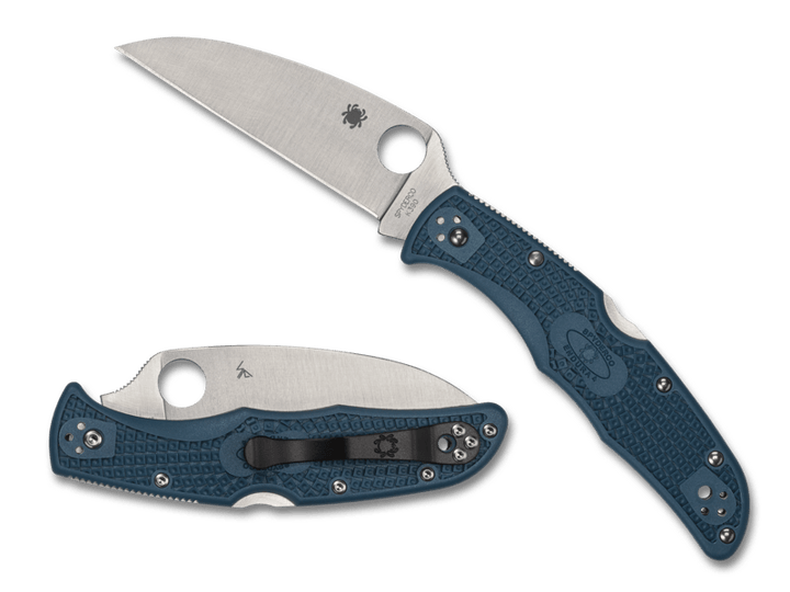 Spyderco Endura 4 Blue FRN Plain Wharncliffe K390 - Knives.mx