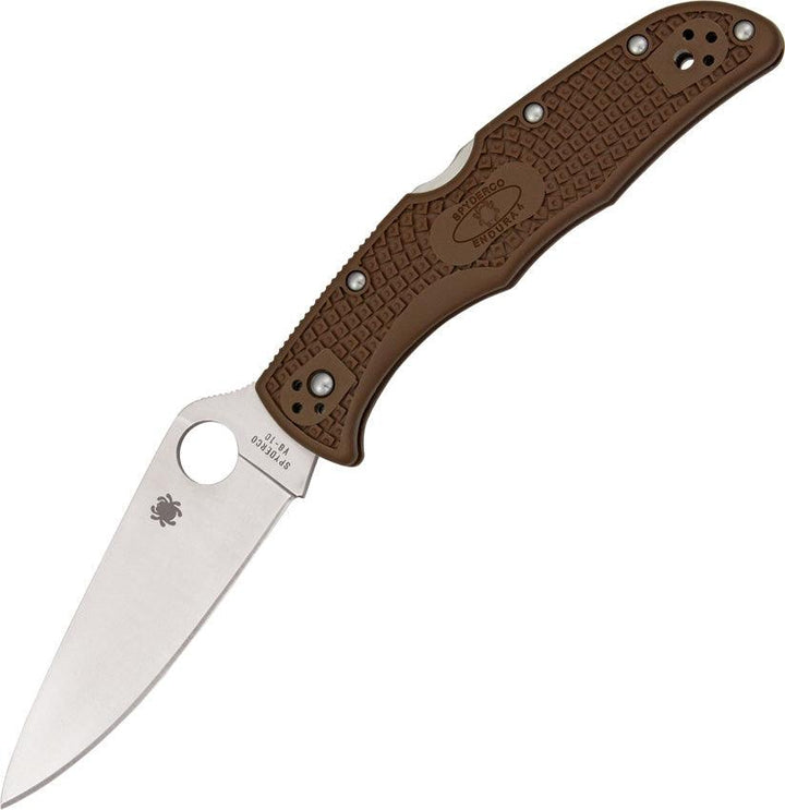 Spyderco Endura 4 Lockback FRN Brown Plain - Knives.mx