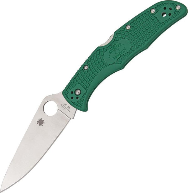 Spyderco Endura 4 Lockback Green FRN Plain VG-10 - Knives.mx