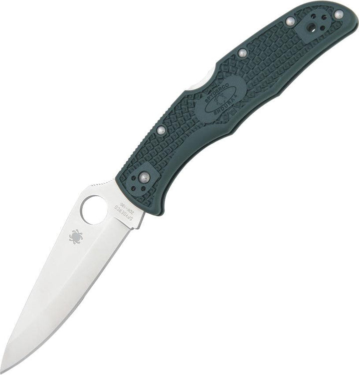 Spyderco Endura 4 Lockback Green FRN Satin ZDP-189 - Knives.mx