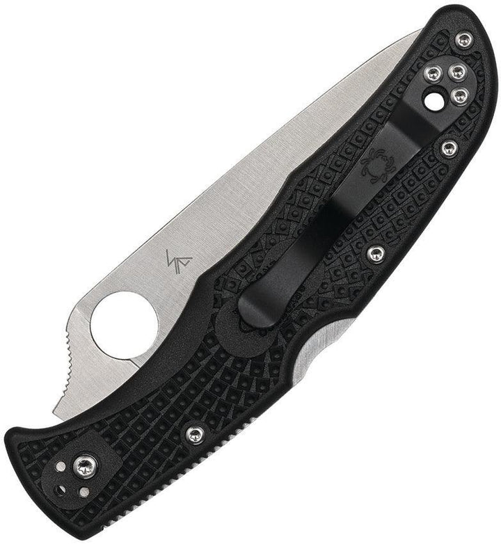 Spyderco Endura 4 Lockback Thin Blue Line Black FRN Serrated VG-10 - Knives.mx