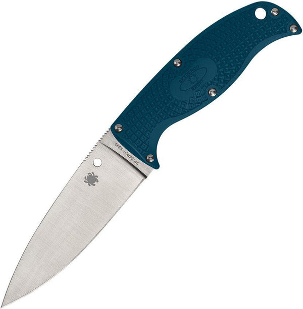 Spyderco Enuff 2 Fixed Blade Blue FRN Satin K390 - Knives.mx