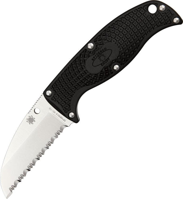 Spyderco Enuff Black FRN Sheepfoot Serrated VG-10 - Knives.mx