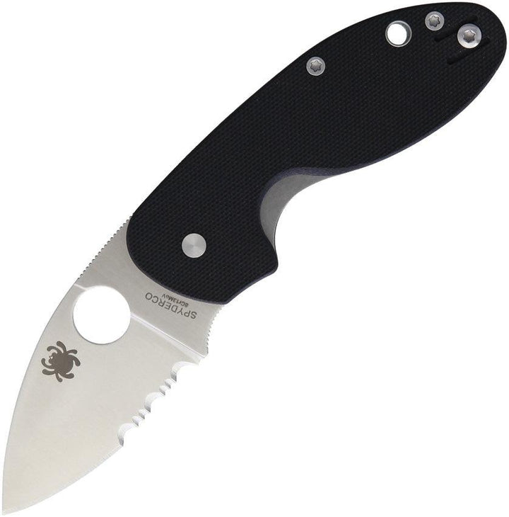 Spyderco Insistent Linerlock Black G10 Satin Serrated 8Cr13MoV - Knives.mx