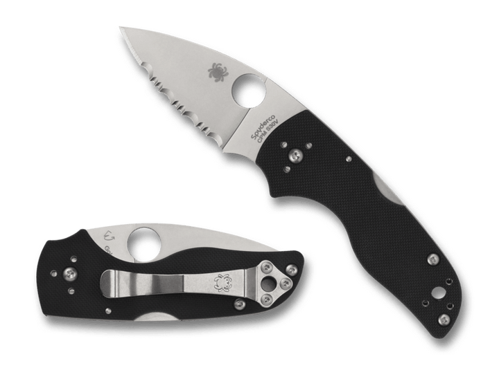 Spyderco Lil' Native Lockback Black G10 Serrated CPM S30V - Knives.mx