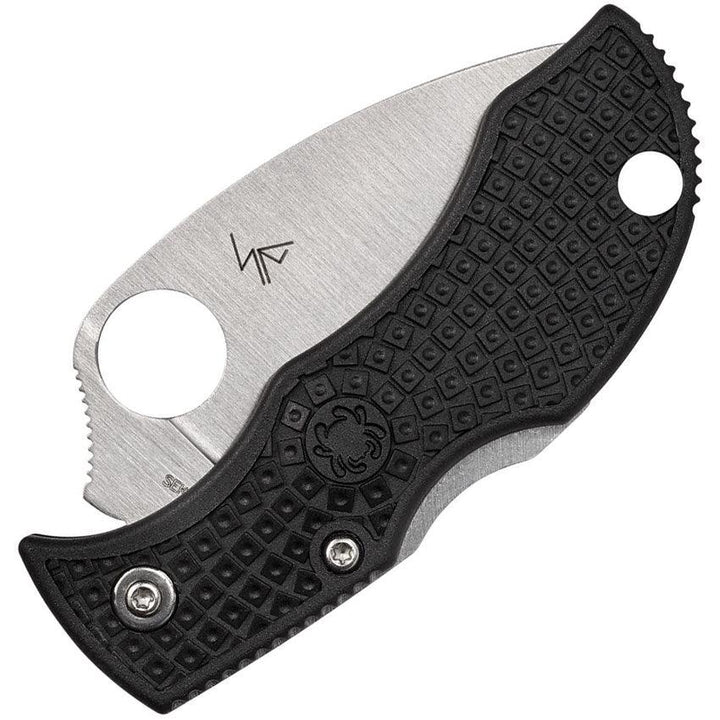 Spyderco Manbug Lockback Black bi-directional FRN Satin Wharncliffe VG-10 - Knives.mx