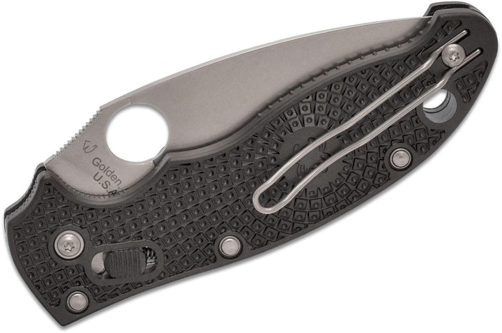 Spyderco Manix 2 Ball Bearing Lock Black FRN Satin CTS-BD1 - Knives.mx
