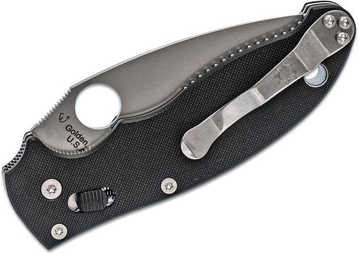 Spyderco Manix 2 Ball Bearing Lock Black G10 Serrated CPM S30V - Knives.mx