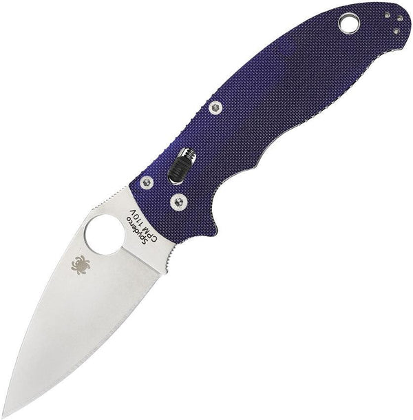 Spyderco Manix 2 Ball Bearing Lock Blue G10 Satin CPM 110V - Knives.mx