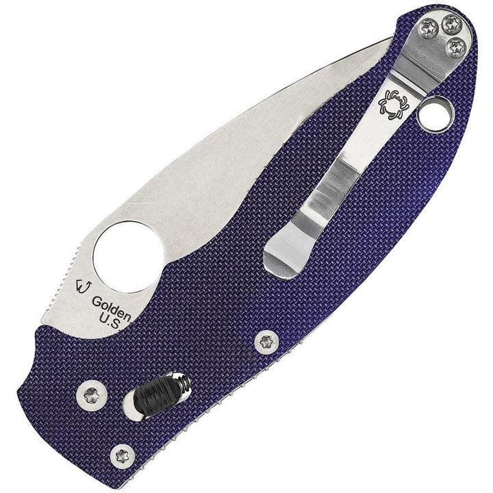 Spyderco Manix 2 Ball Bearing Lock Blue G10 Satin CPM 110V - Knives.mx