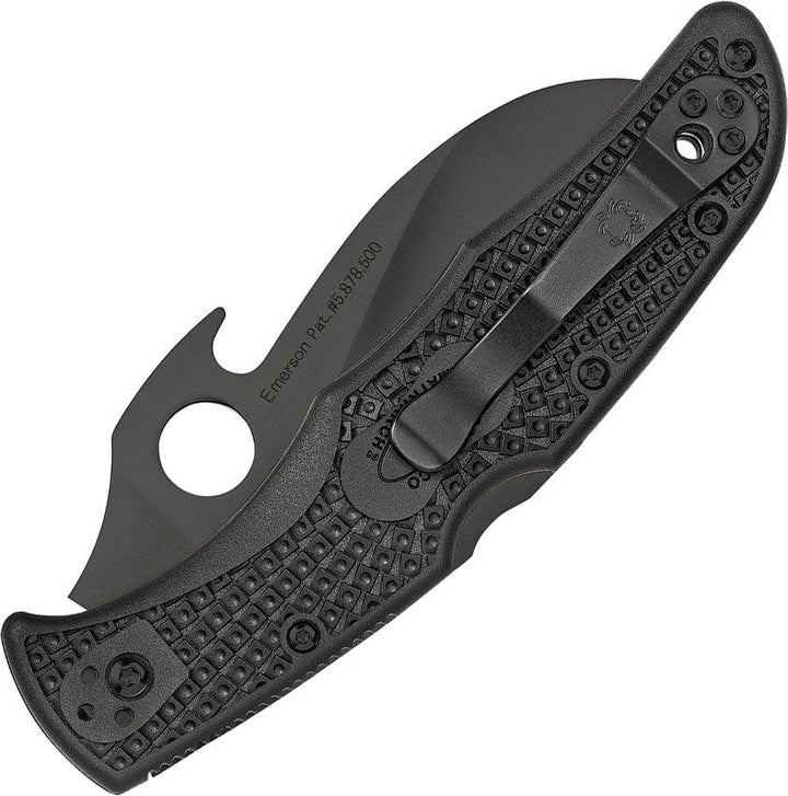Spyderco Matriarch 2 Lockback FRN Wave Black Full Serrated VG-10 - Knives.mx