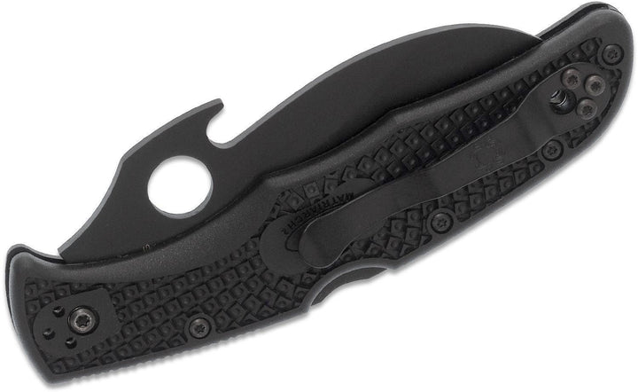 Spyderco Matriarch 2 Lockback FRN Wave Black Full Serrated VG-10 - Knives.mx