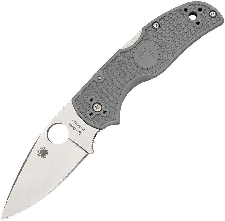 Spyderco Native 5 Gray FRN Lockback Satin Maxamet - Knives.mx