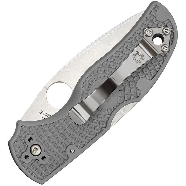 Spyderco Native 5 Gray FRN Lockback Satin Maxamet - Knives.mx