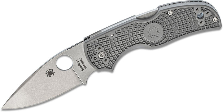 Spyderco Native 5 Gray FRN Lockback Satin Maxamet - Knives.mx