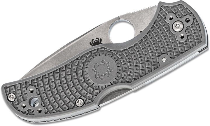 Spyderco Native 5 Gray FRN Lockback Satin Maxamet - Knives.mx