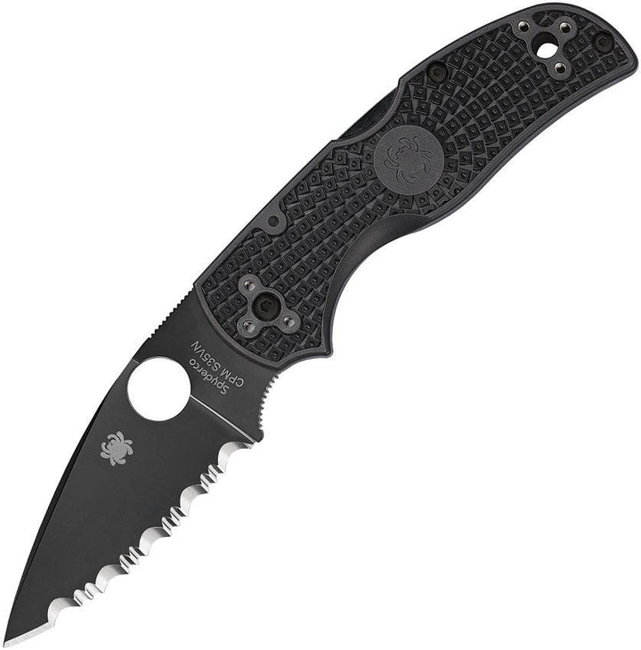 Spyderco Native 5 Lockback Black FRN Serrated CPM S35VN - Knives.mx